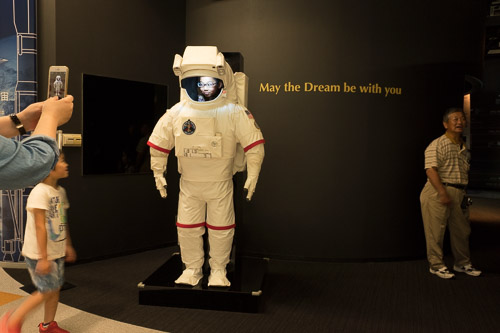 Space suit, Mitsubishi Minato Mirai Industrial Museum, Yokohama.