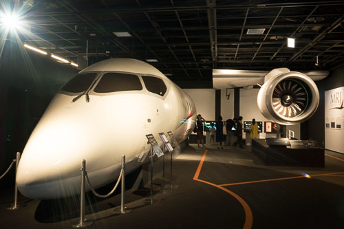 Mitsubishi Regional Jet at the Mitsubishi Minato Mirai Industrial Museum.