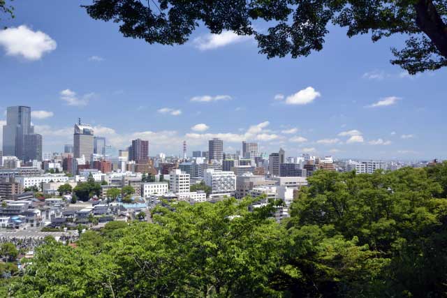 View of Sendai city, Miyagi Prefecture.