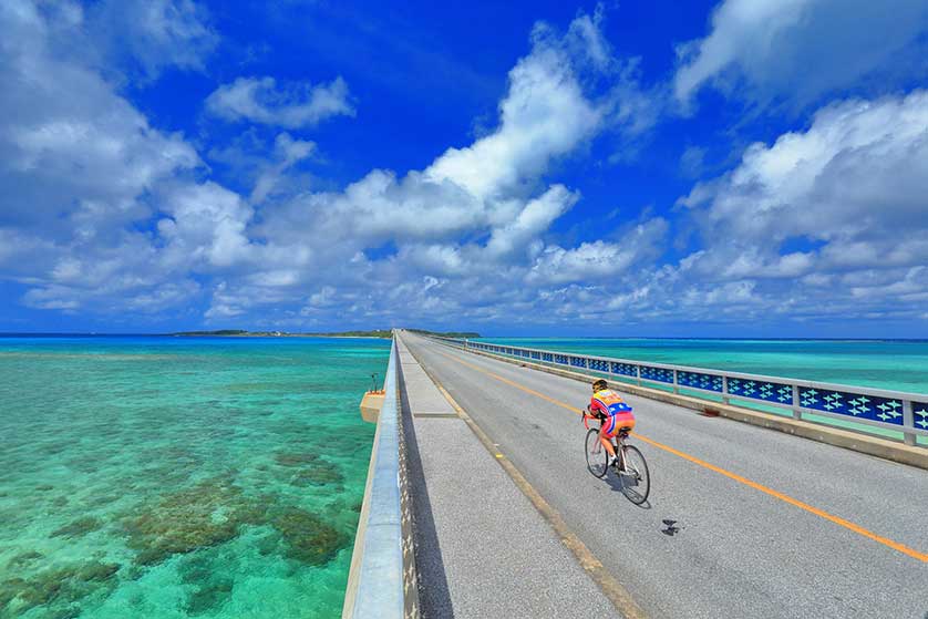 Cycling on Miyakojima Island, Okinawa.