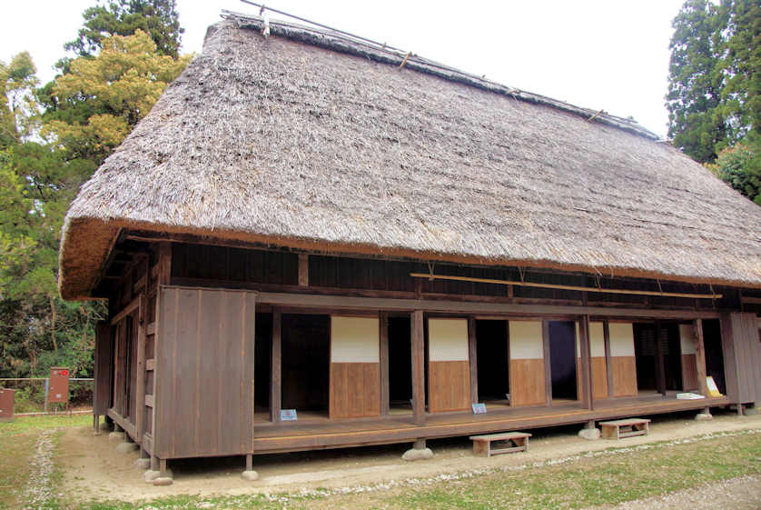 Large, traditional farmhouse from Shiiba on display at Miyazaki Minka-en.