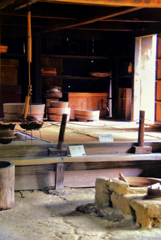 Interior of traditional Minka, Japanese farmhouse.