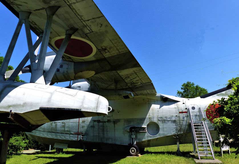 A Shin Meiwa PS-1 seaplane on display at Mutsu Park.