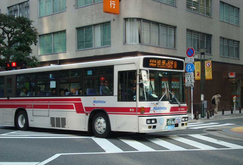 Nishitetsu Bus outside Hakata Station.