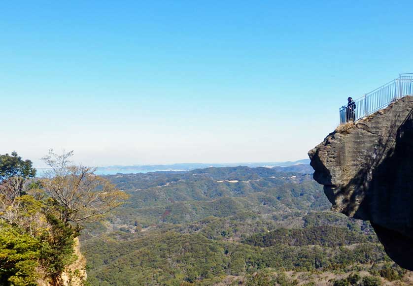 Jigoku Nozoki Viewpoint at Mount Nokogiri, Chiba Prefecture, Japan.