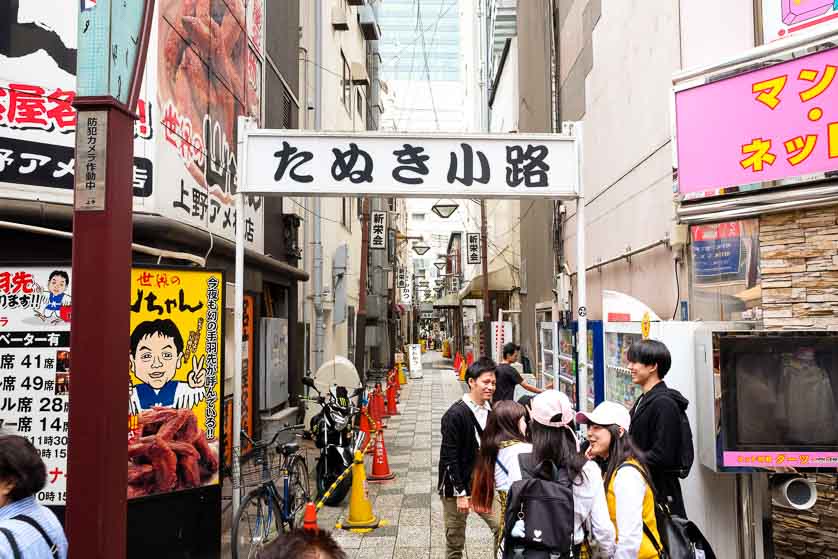 Tanuki (Racoon) Alley, Okachimachi, Tokyo, Japan.