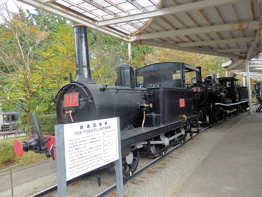 This locomotive served on the very first Japanese rail line Shinbashi - Yokohama, opened in 1872.