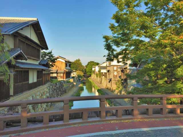 Omi Hachiman canal area.