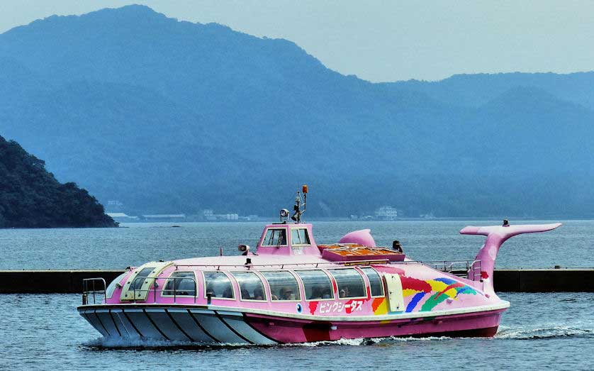 Whale boats, Omijima Island tours, Yamaguchi.