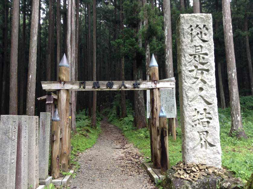 Entrance to the trail on Mt. Omine.
