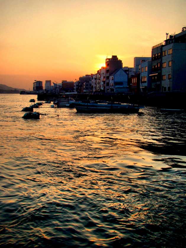 Sunset on the water, Onomichi, Hiroshima.