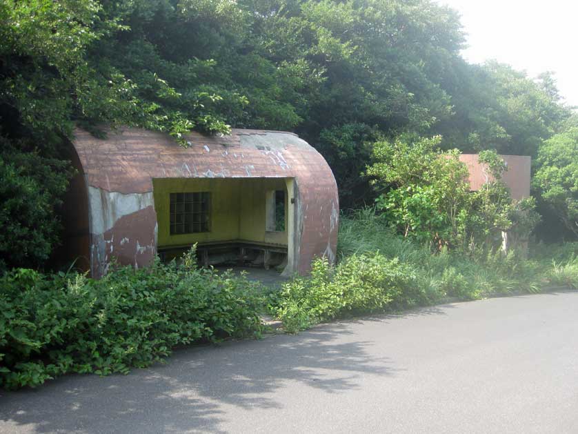 A rather unique bus stop, Izu-Oshima, Tokyo.