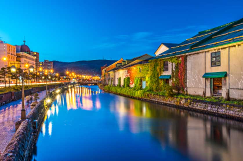 Otaru Canal Area Night View, Hokkaido.