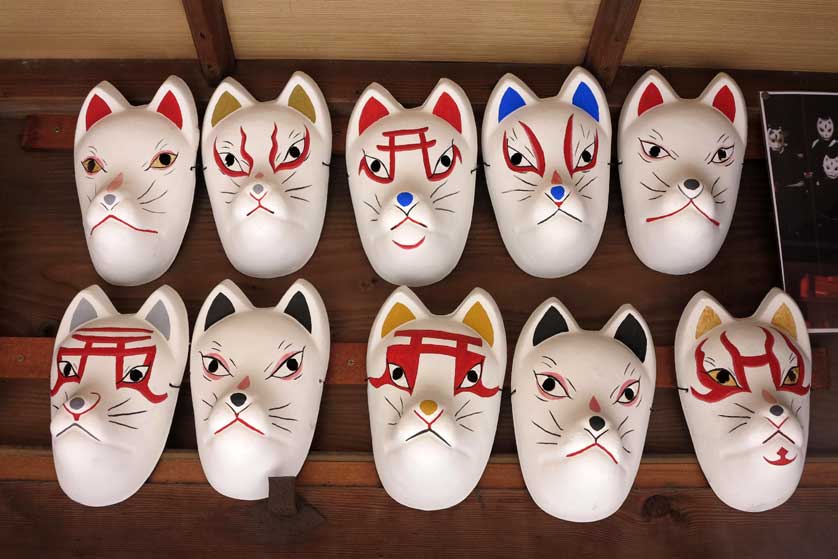 Kitsune fox masks, Otatsu Inari Shrine.