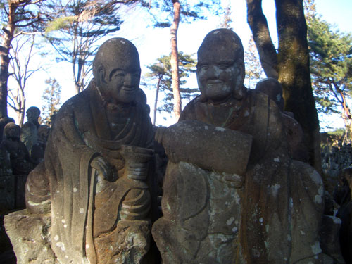 Kita-in Temple drinking rakan, Kawagoe, Saitama.