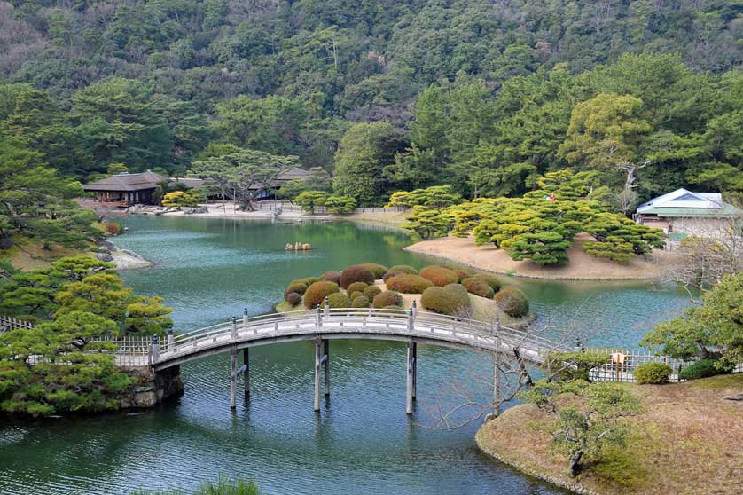 Ritsurin Park, Takamatsu, Kagawa, Shikoku, Japan.