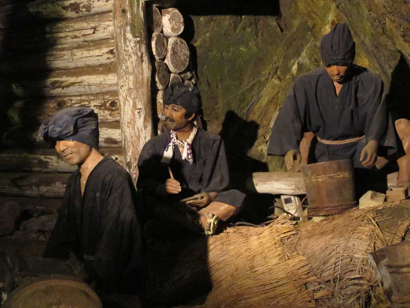 Mine workers, Sado Kinzan, Niigata.