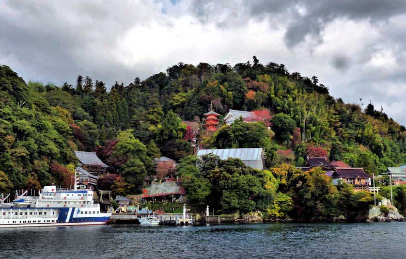 Chikubu, a sacred island in  Lake Biwa.