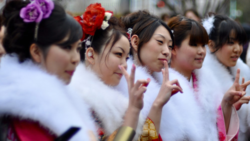 Coming of Age Day Ceremony, Shibuya, Tokyo.