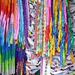 Japanese paper cranes.