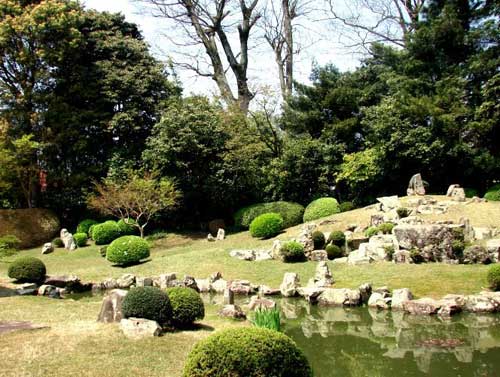 Manpukuji Temple garden, designed by the priest Sesshu, Masuda.