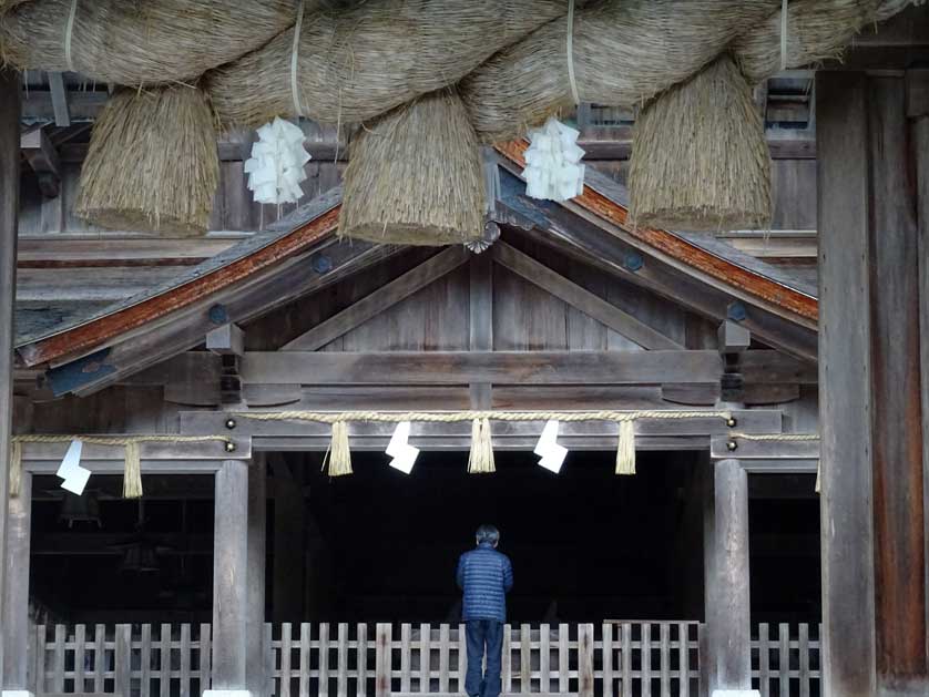 Prayers at Miho Shrine, Shimane Prefecture.