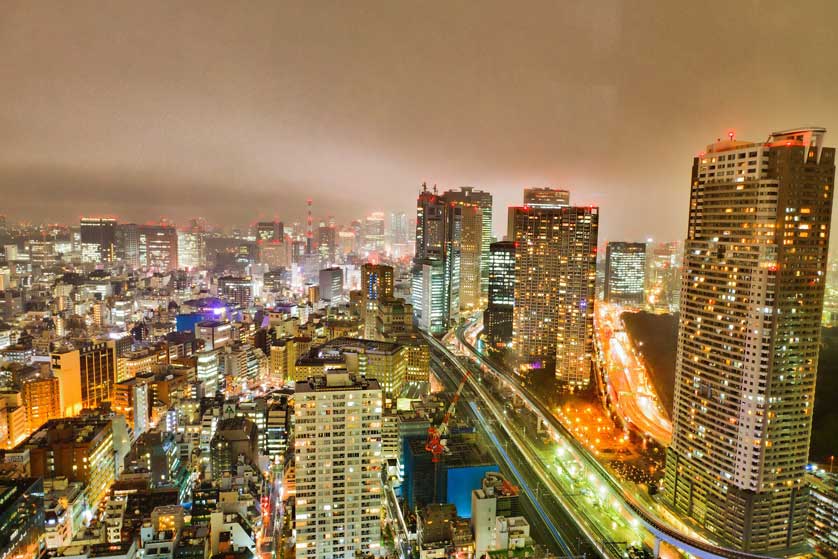 Overlooking the Shimbashi area of Tokyo.