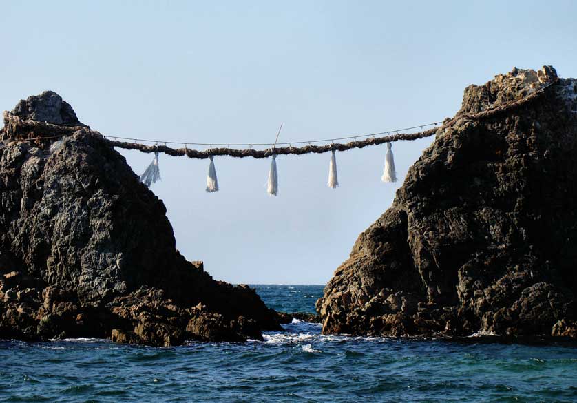 Meotoiwa or married rocks in south Fukuoka.