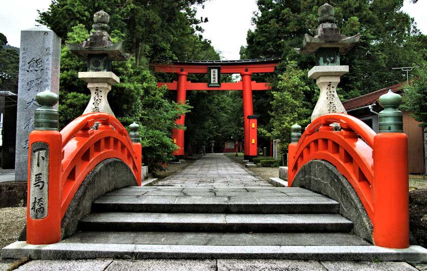 Bridge at the entrance to Kumano Hayatama Taisha Shrine in Shingu.