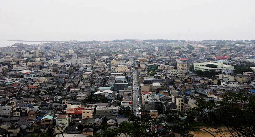 View over Shingu from Mount Kamikura.