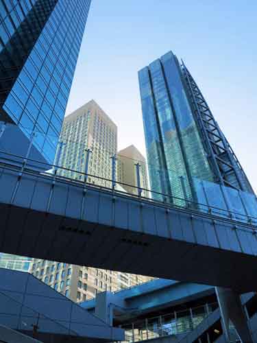 Shiodome skyscrapers, Tokyo, Japan.