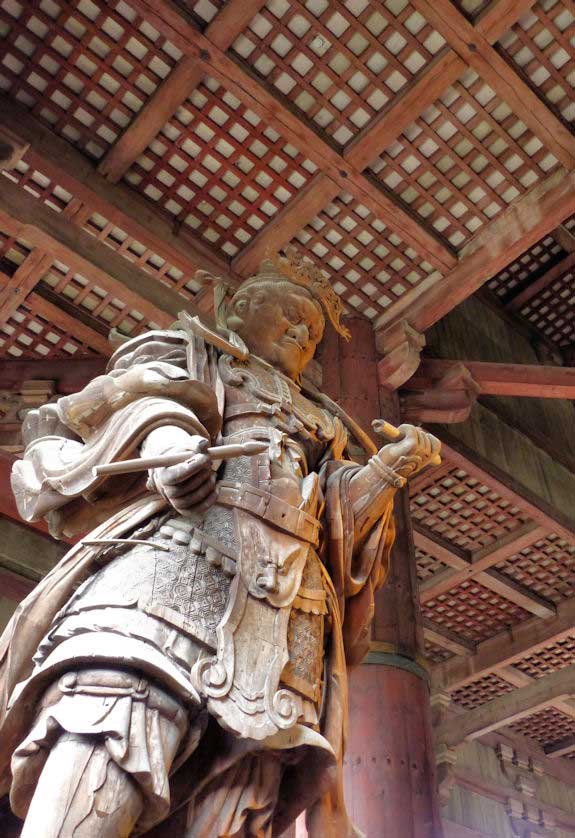 Guarding the Great Buddha at Todaiji in Nara.