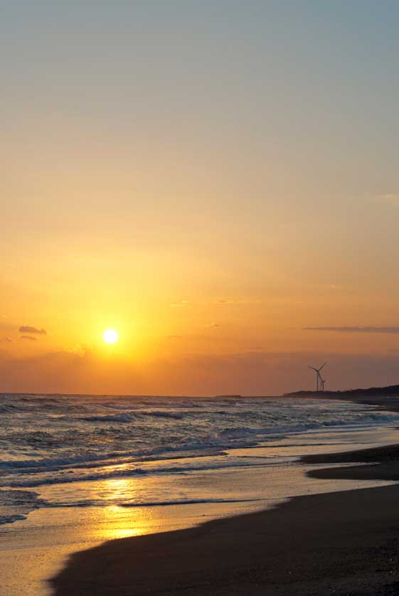 Pacific Ocean sunset, Shizuoka.