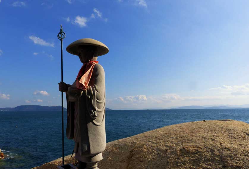 A statue of Kobo Daishi, a common sight along the Shodoshima Pilgrimage dedicated to him.