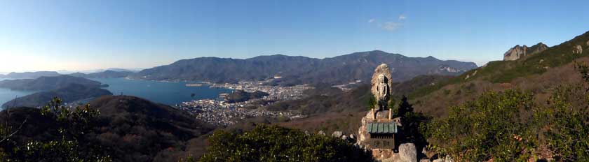 Expansive view over Shodoshima from Goishizan Temple.