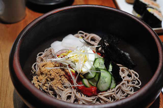 Soba noodles.