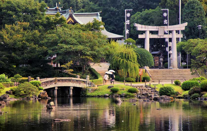 Izumi Shrine in Suizenji Garden, Kumamoto.