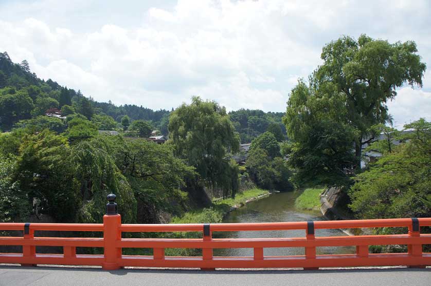 View from a bridge in Takayama, Gifu Prefecture.