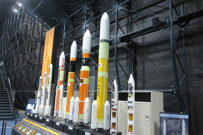 Models of Japanense space rockets.