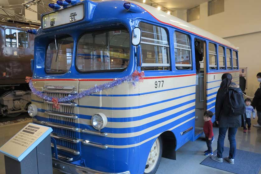 Tobu bus at the museum, Higashi-Mukojima, Tokyo.