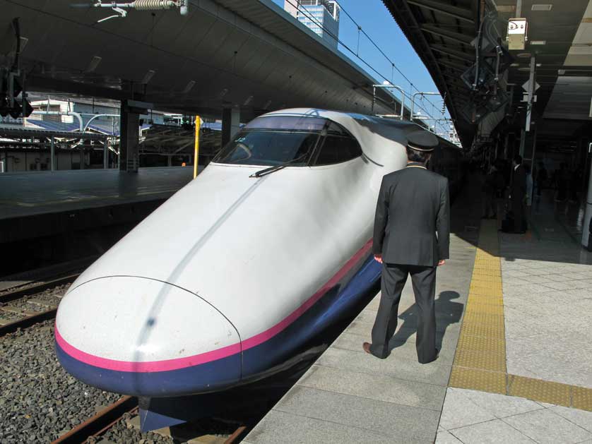Shinkansen bullet train at Tokyo Station