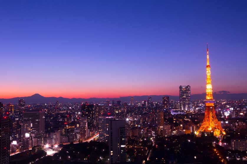 Kanto region with Tokyo Tower and Mt Fuji.