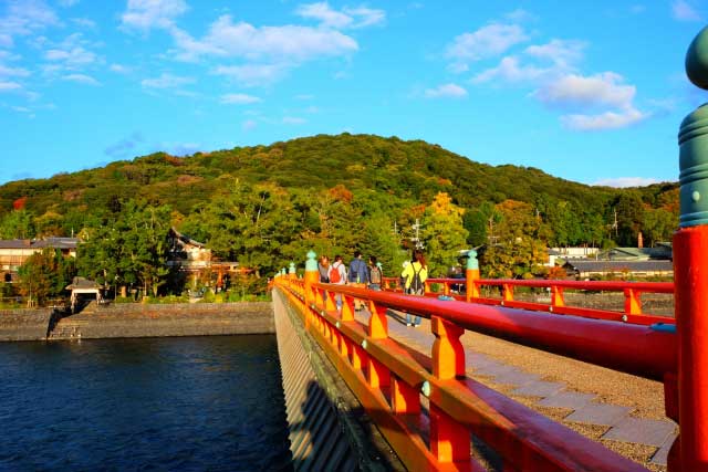 Bridge over the Uji River, Kyoto.
