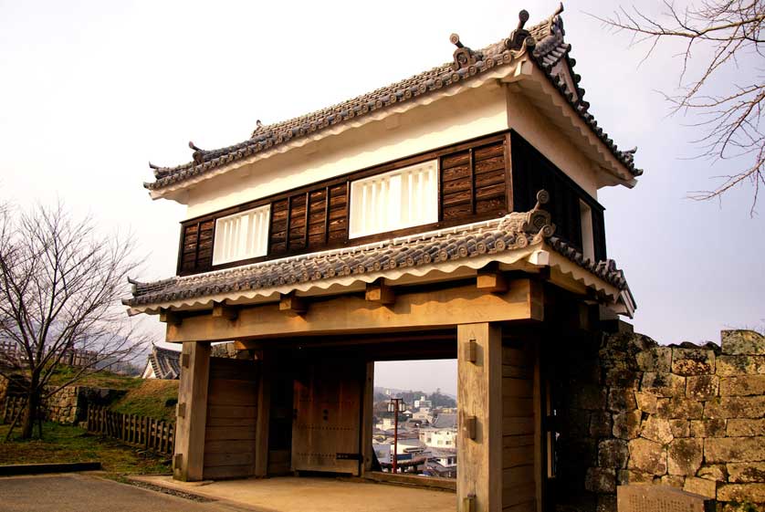Usuki Castle looks down on Usuki town.
