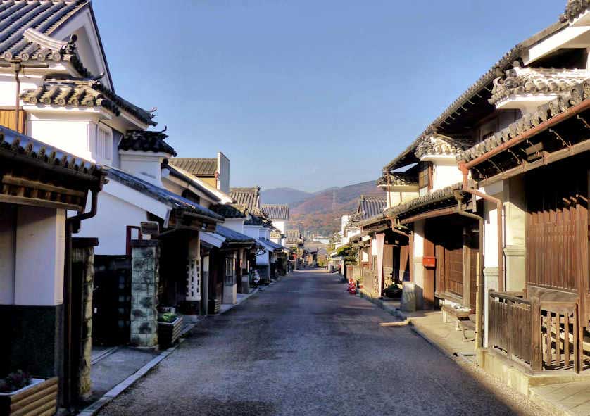 The main street of Wakimachi, filled with Edo Period architecture, Shikoku, Japan.