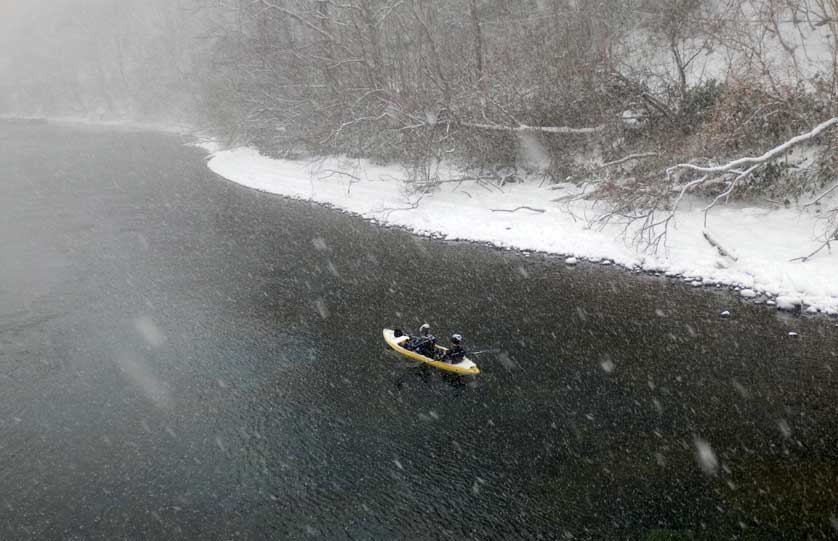 Winter Kayaking on Chitose River, Lake Shikotsu.