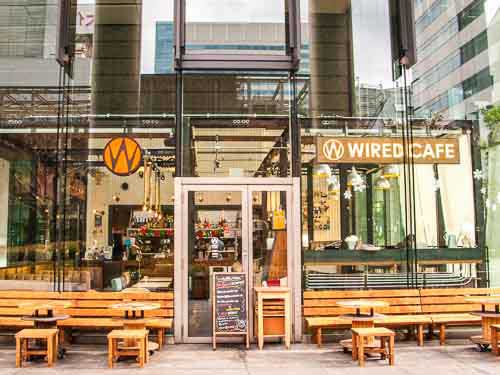Wired Cafe Shinagawa, Shinagawa Station, Tokyo, Japan.