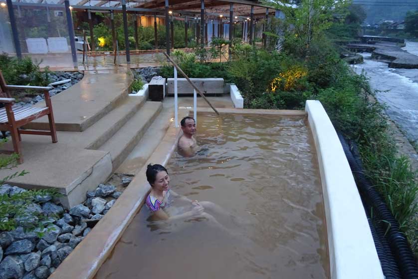 Bathing at a Nearby Modern Hot Spring in Nagayu, Oita.