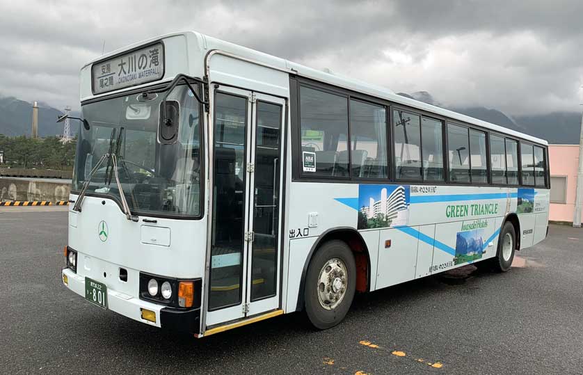 Yakushima Bus to Okonotaki Waterfall.