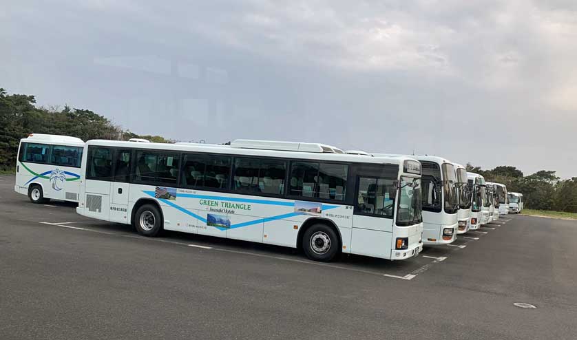 Yakushima Bus to Okonotaki Waterfall.